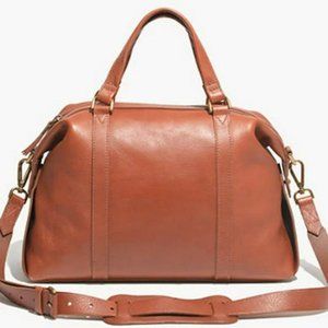 Madewell Glasgow Satchel, English Saddle Leather (cognac brown)